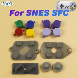 SNES ABXY Botões Condutiva Borracha Pad Set, Super Famicom, SFC Controlador, A B X Y, Kit Chave de Plástico DIY, 1Set