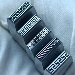 3x10mm Edge Pattern Jewelry Stamping Tool Ring Shape Metal Stamps Steel Punch Silver Leather Pressing Craft Making Beating Stamp