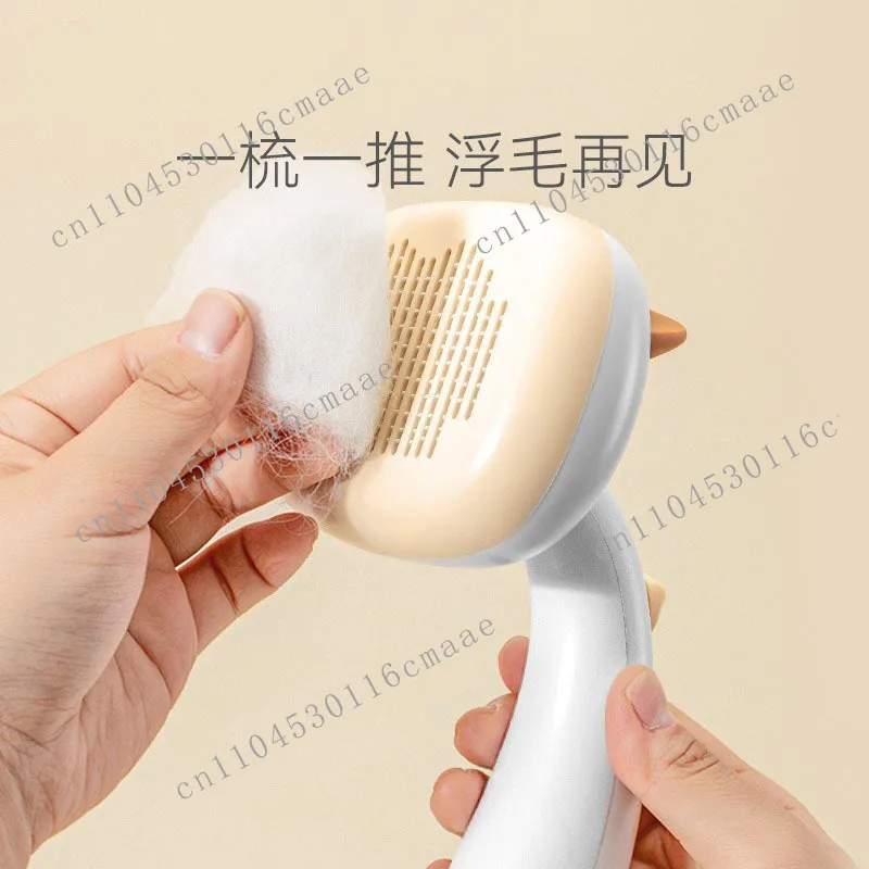 Pet cat comb cleaning hair dog needle self-cleaning  capillary needle  hair remover dog and cat supplies