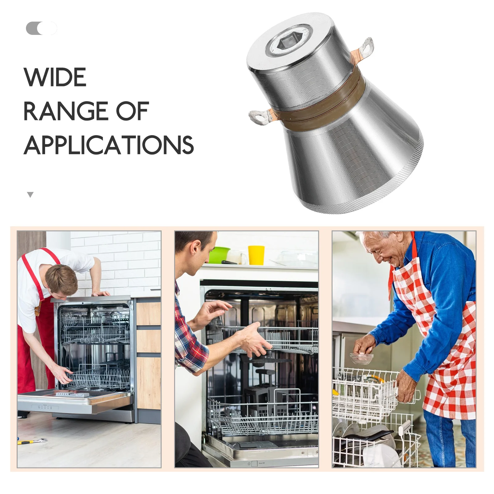 

Ultrasonic Piezoelectric Transducer 28KHZ Dishwashing Machine Replacement Part High Efficiency Cleaner for Home Use