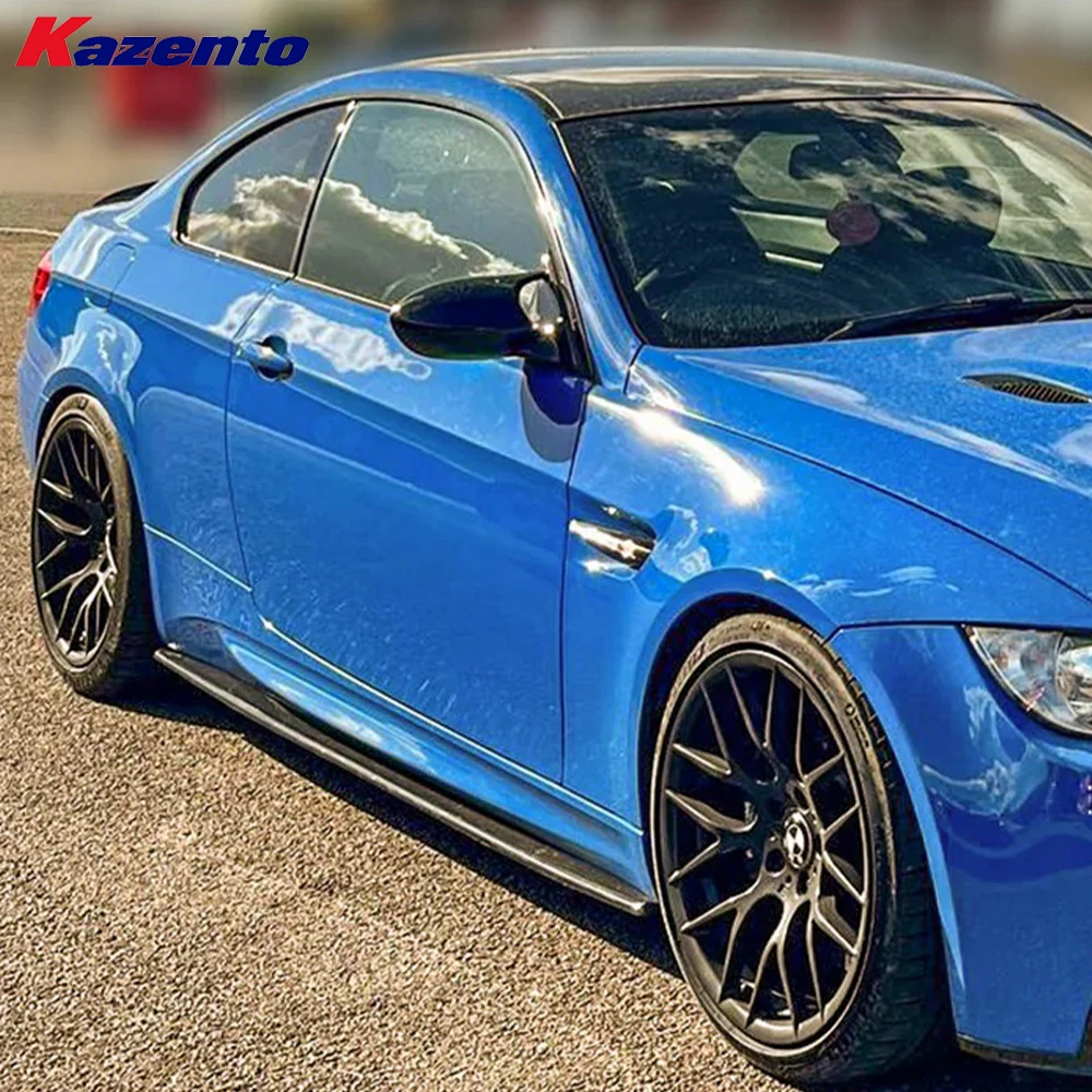 For BMW E92 E93 M3 Coupe Convertible 2008-2012 KZ Carbon Fiber Side Skirt Extenstion