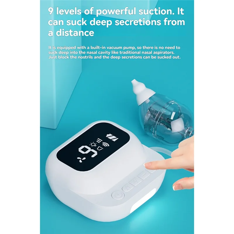 A30F-Gentle Suction Rechargeable Baby Nasal Aspirator, Electric Device For Newborns To Toddler, White