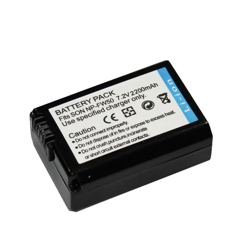 Upgrade 2200mAh For NP-FW50 NP FW50 Li-ion Battery With Charger For Sony Alpha NEX-5N a6500 a6300 a6000 a5000 a3000 NEX-3 a7R