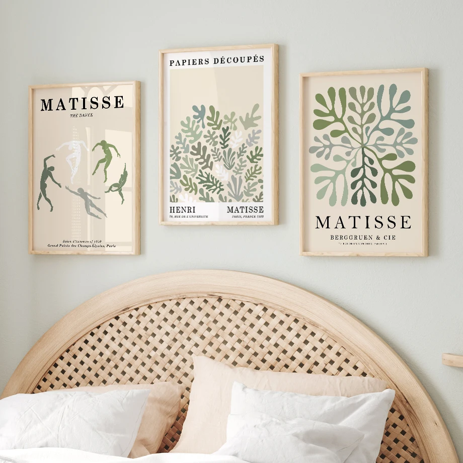 Green Matisse Dance Coral Flower Market Picasso Abstract Vintage Posters Prints Wall Art Canvas Painting Living Room Home Decor
