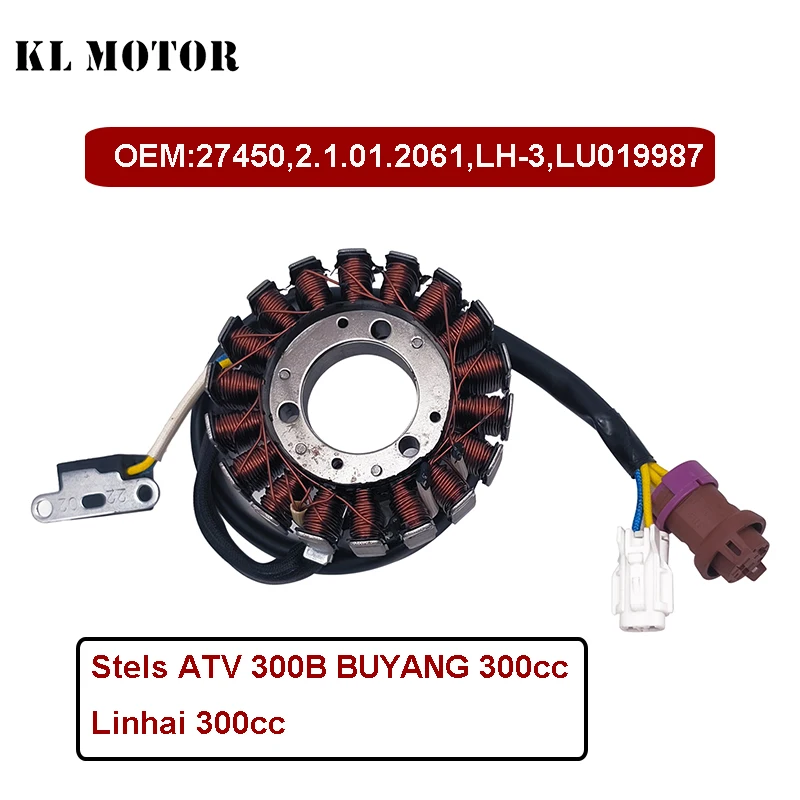 

93mm Waterproof Plug Stator Coil Magneto Stator for Linhai ATV Demon Muddy Goon 260 300 400 CUV Carry 300 400 27450