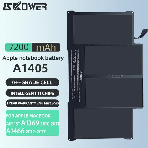Imagen 2 del producto SKOWER A1405 batería 7200mAh para Apple Macbook Air 13 pulgadas A1466(2012-2017) A1369(2011-2012) reemplazo A1469 A1377
