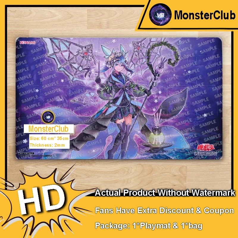 

YuGiOh Playmat Aromalilith Rosemary TCG CCG Mat Board Game Pad Trading Card Game Mat Rubber Mouse Pad Free Bag 600x350x2mm