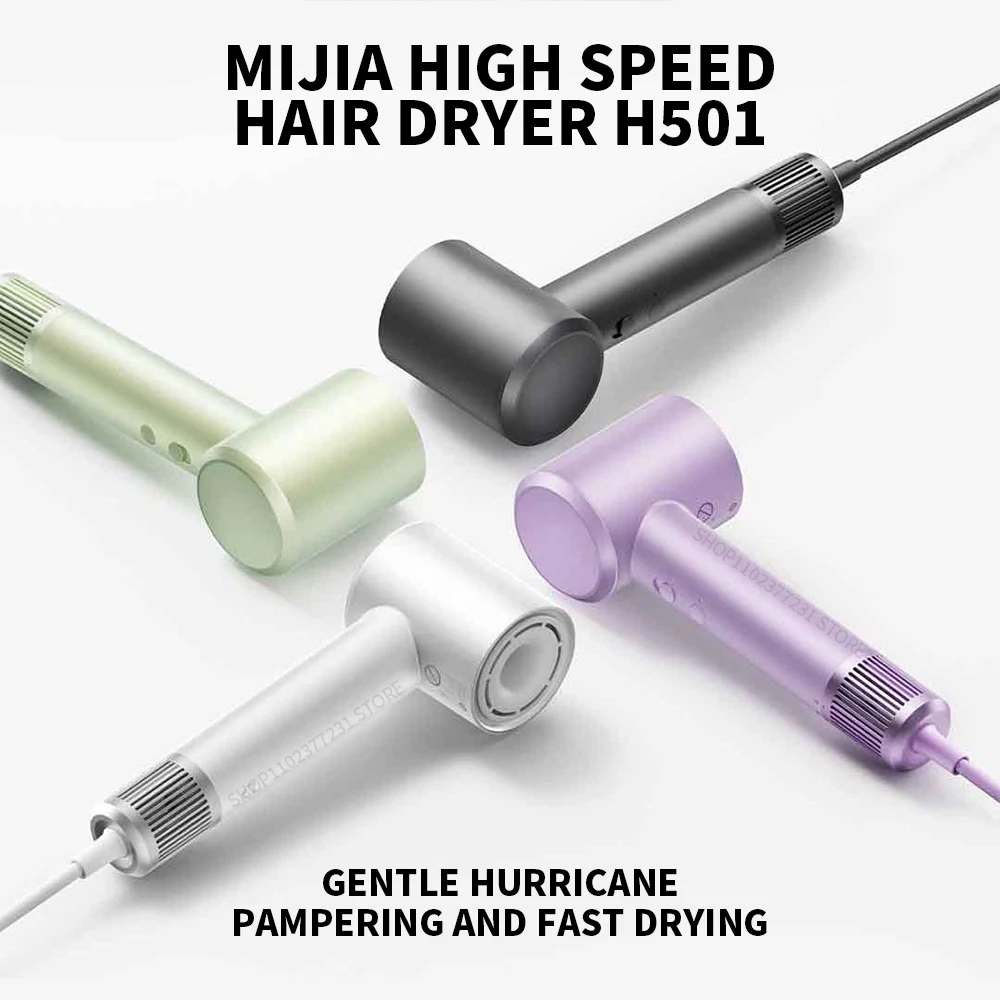 MIJIA High Speed Hair Dryer H501,110000RPM 200‑Million‑Ion Low‑Noise Lightweight Quick Dry Blow Dryer For Home Use -CN-