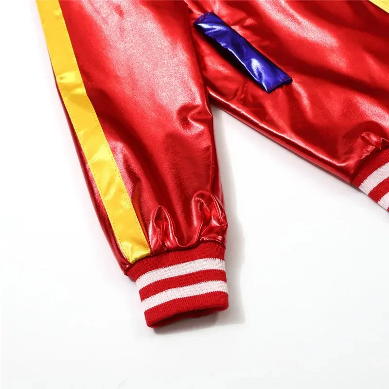 

COSda@6PC Ugly Girl Jacket Halloween Role Playing Costume Girl T-shirt Shorts Gloves Baseball Stick Birthday Gift Party Performa