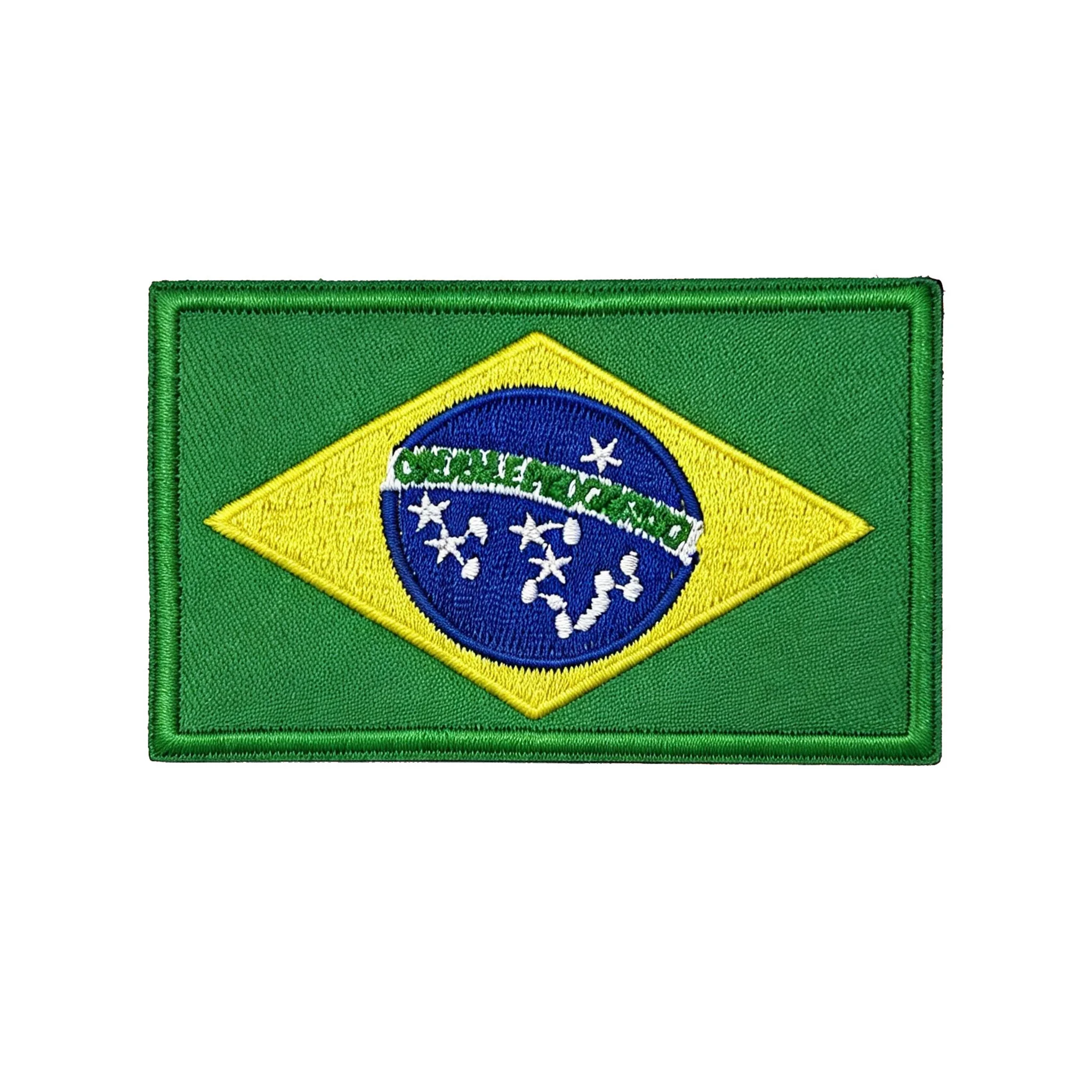Brazil Flag Tactical Embroidered Patch Montanha Squad Hook & Loop Morale Badge Outdoor Gear Applique