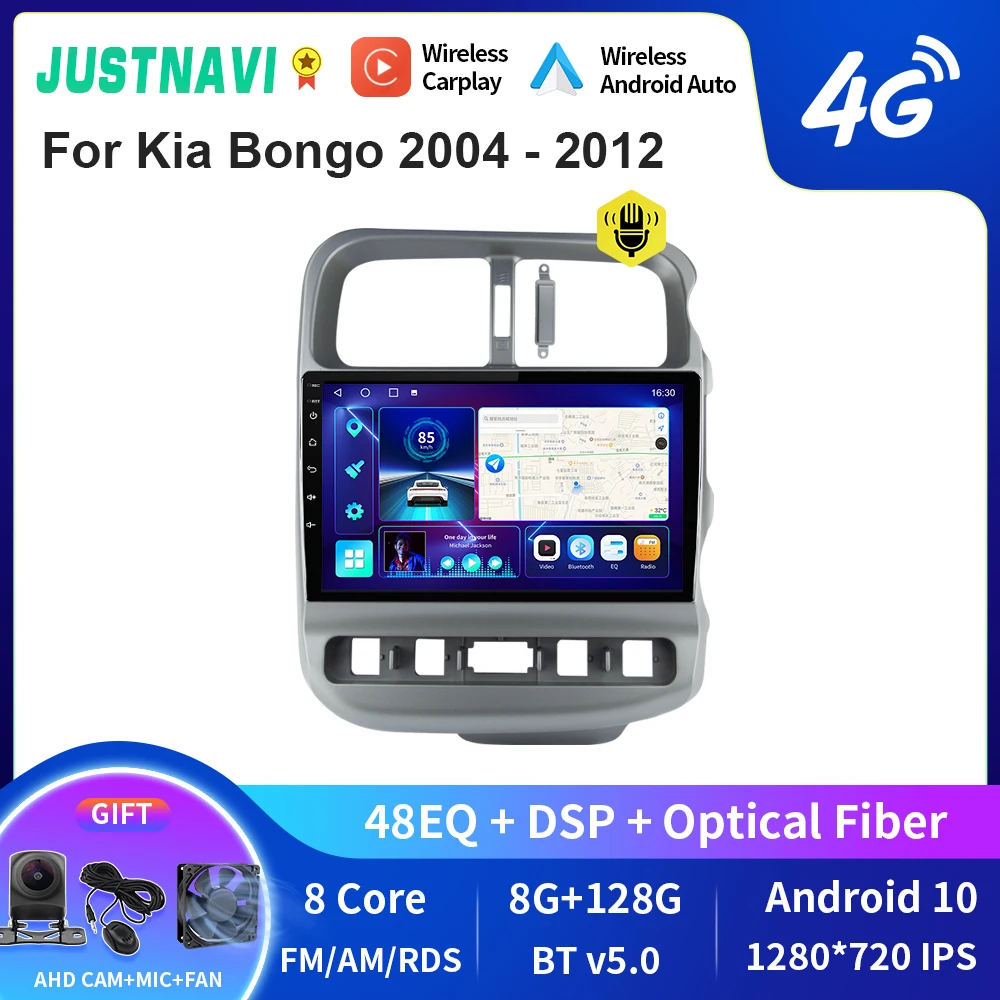 

JUSTNAVI QT10 Android Auto Radio For Kia Bongo 3 2004 - 2012 CarPlay Car Multimedia Player Navigation GPS DSP No 2din DVD Stereo