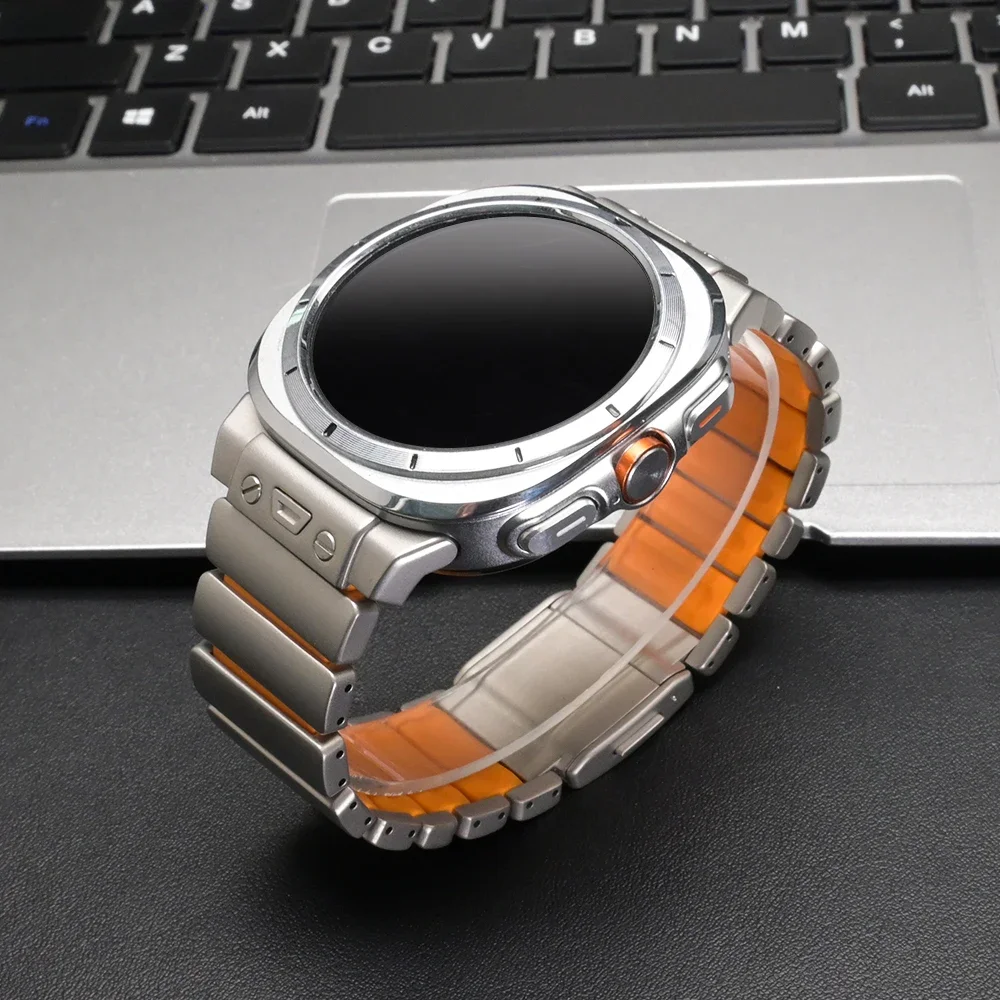 

Магнитный ремешок из нержавеющей стали для Samsung Galaxy Watch Ultra 2025, металлический ремешок для Samsung Galaxy Watch Ultra 47 мм 2024 Correa