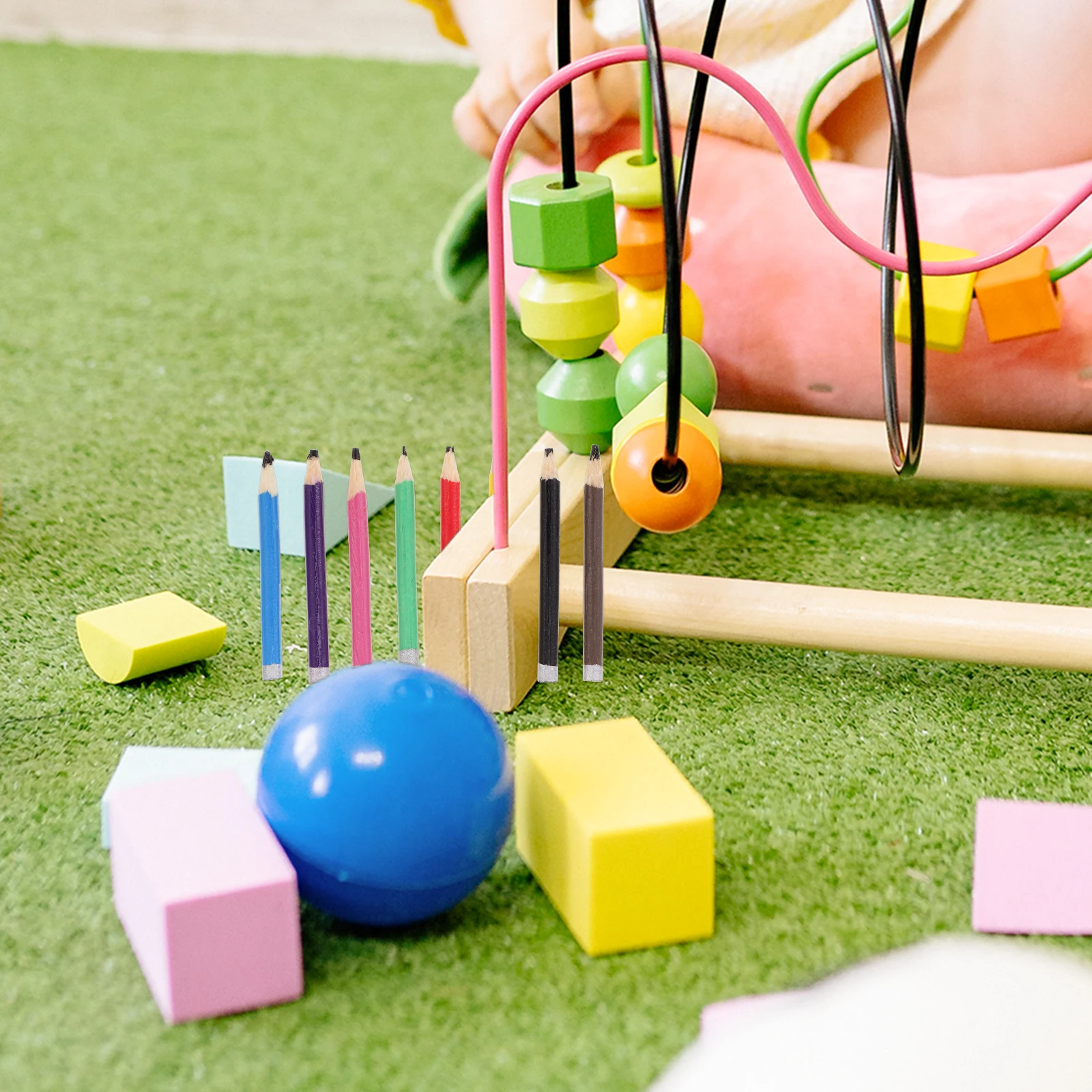 

8pcs Mini Colored Pencil Fine Crafted Smooth Safe For Creative Play Educational Pretend Games School Projects Succulents