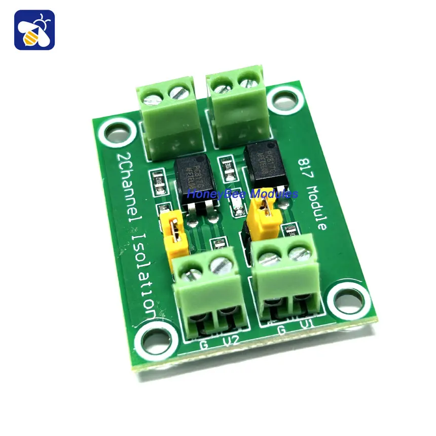 

817 Optocoupler 2-way voltage isolation board Voltage control adapter module Driver Optical isolation module
