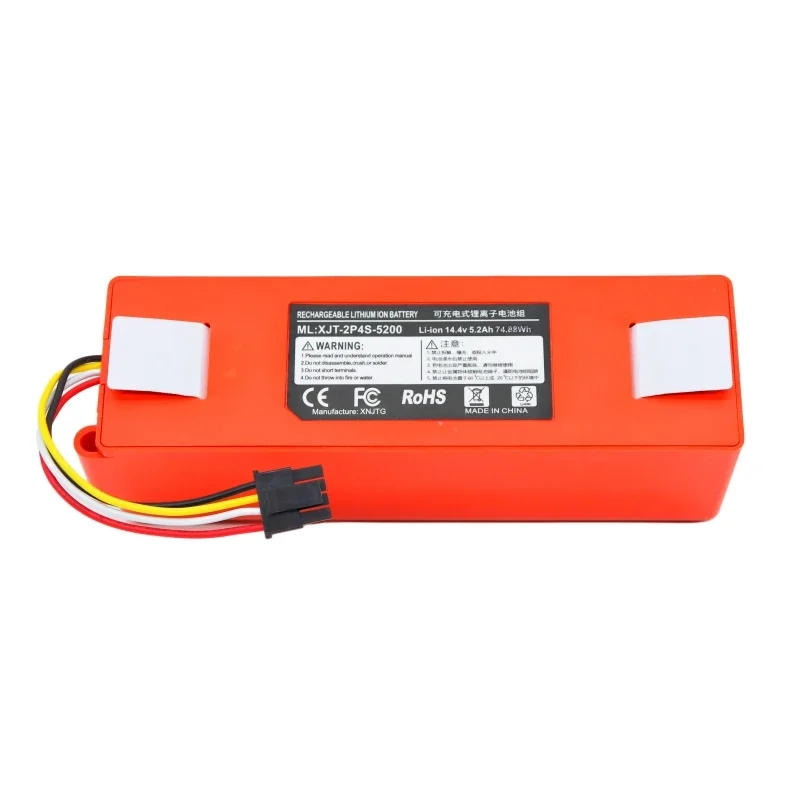 Xiaomi Roborock-ロボット掃除機の交換用バッテリー,100% オリジナル,14.4v,9800mah,s55,s60,s65,s50,s51,s5 max,s6部品