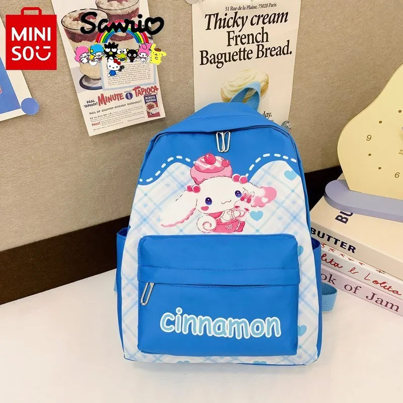 Miniso Sanrio 2025 New Children's Backpack Fashion High Quality Girls' Backpack Cartoon Large Capacity Travel Storage Backpack