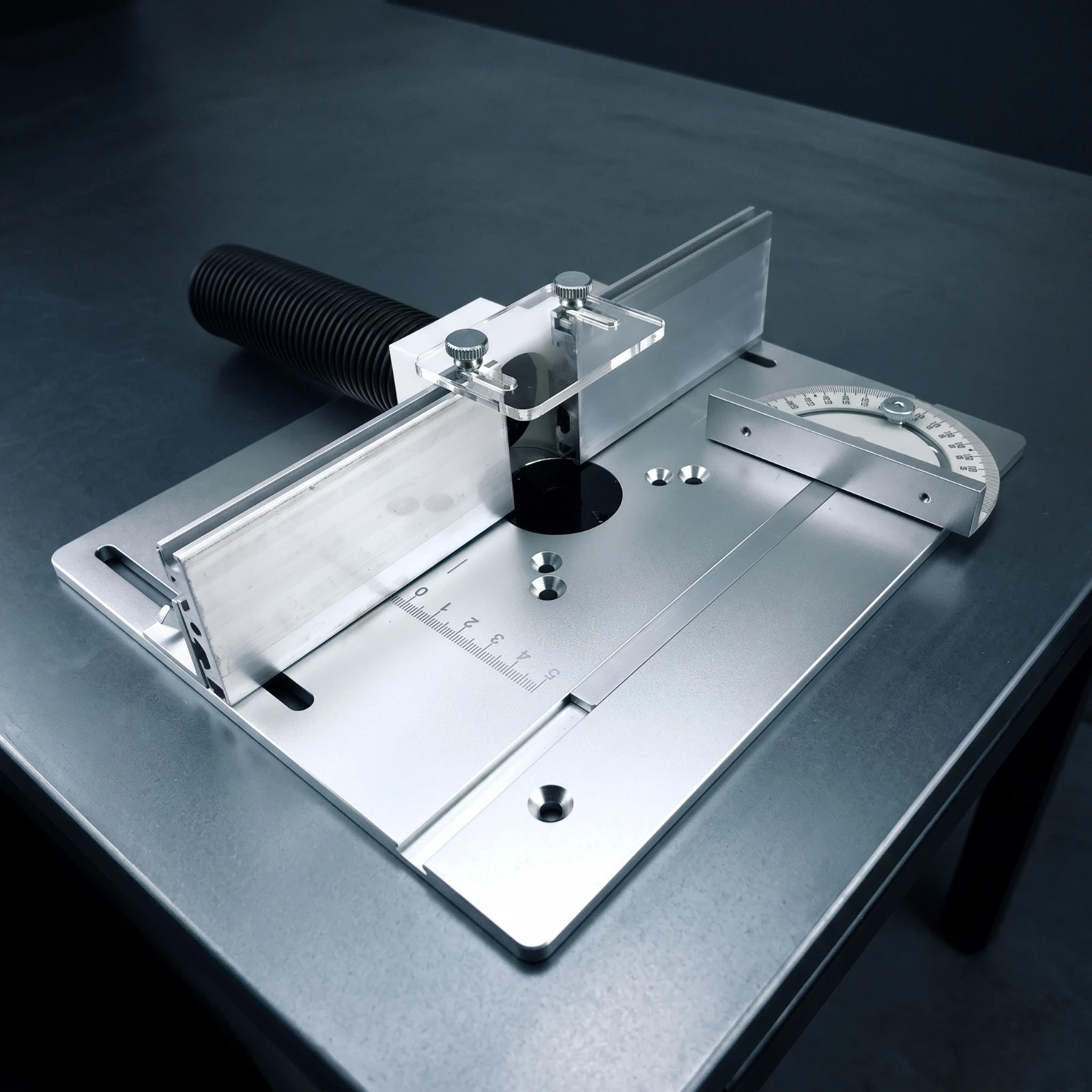 Router Table Insert Plate with Fence Adjustable Router Table Insert Plate Woodworking Tool Smooth Clear for Woodworkers