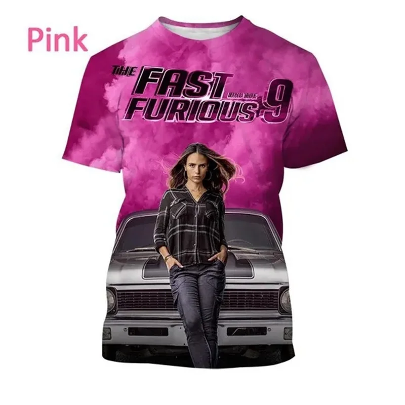 Latest Fast And Furious T-shirt For Men Women 3D Printed Short-sleeved Casual Movie Unisex Tees Shirt Personality Racing Tshirts