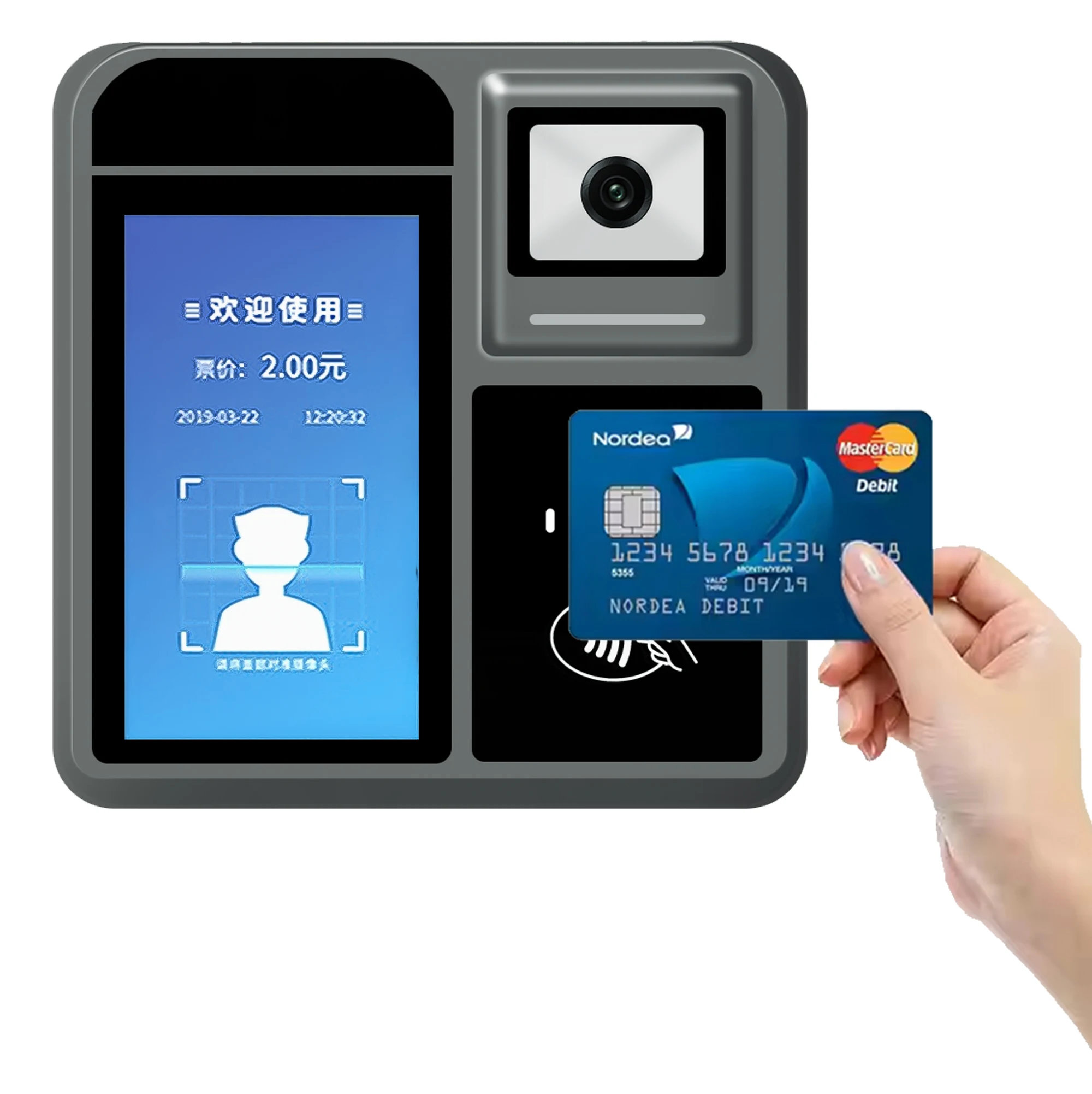 

июля005 Бескашный Android 9.0 NFC QR-код Платежный терминал Билет Автоматическая сборка предохранителей Валидатор для общественного транспортного автобуса P1