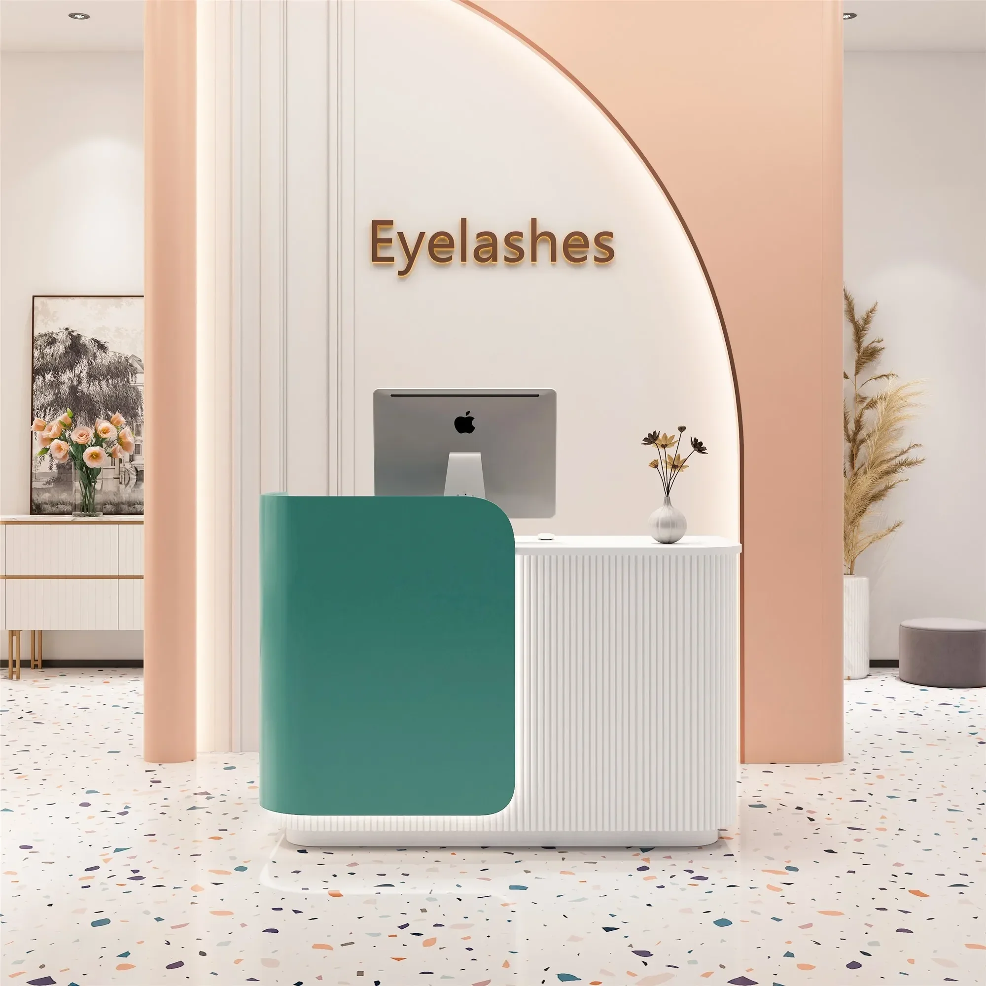 

X Clothing Store Cashier Simple Modern Small Shop Bar Beauty Shop Reception Desk