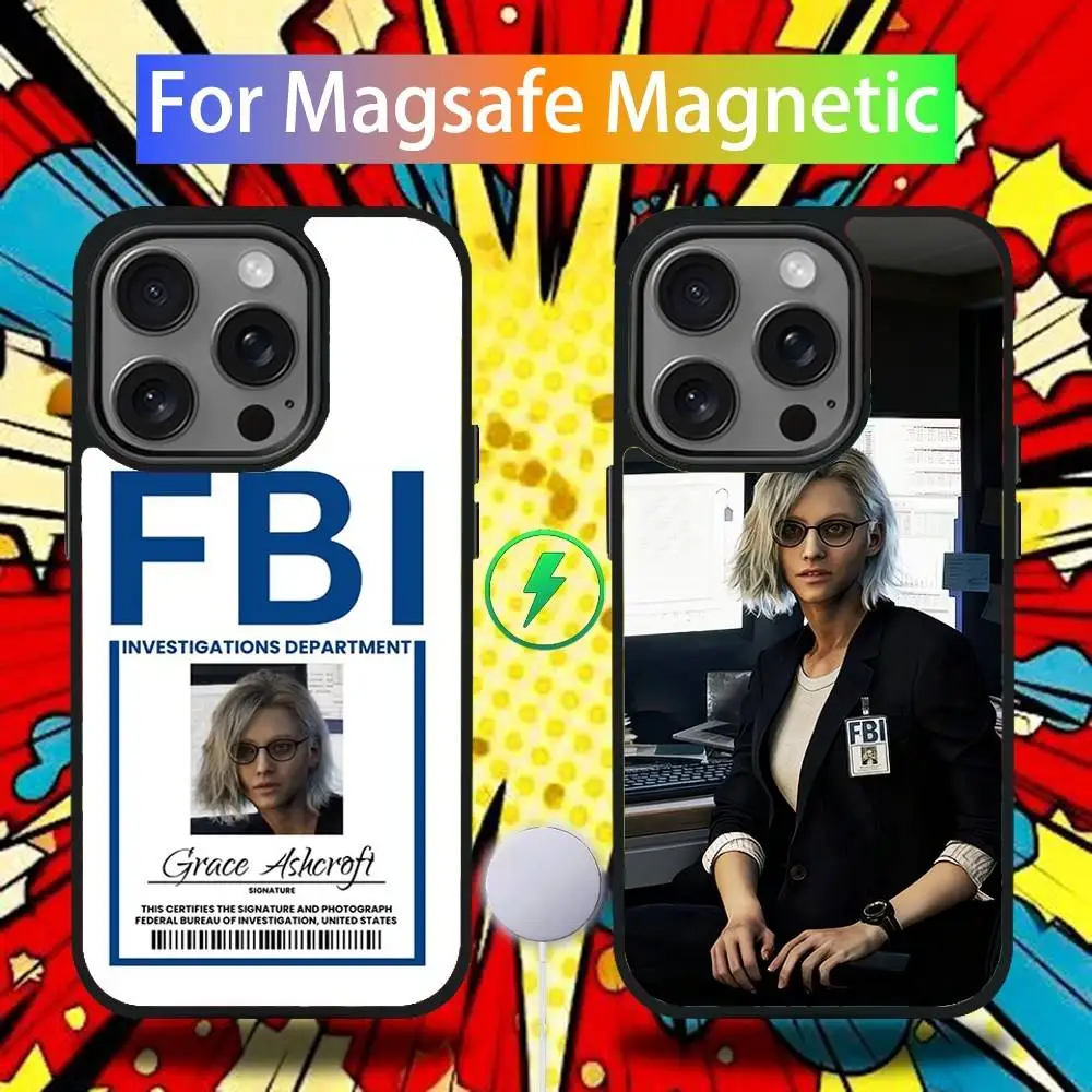 

Requiem Grace R-Resident E-Evil Phone Case For iPhone 17,16,15,14,13,12,11,Pro,Max,Plus,Mini,SE4,E Magsafe Wireless Charging