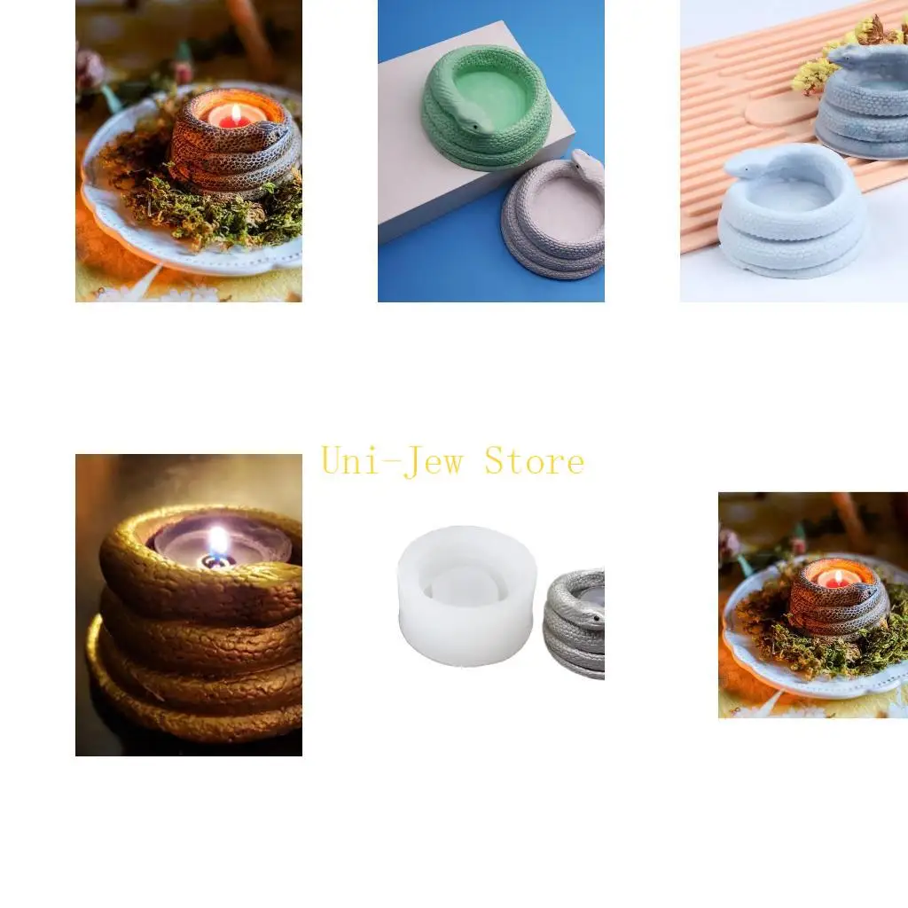 

40 ГБ нерегулярные формы для подсвечников в виде змеи, настольный орнамент, гипсовая силиконовая форма