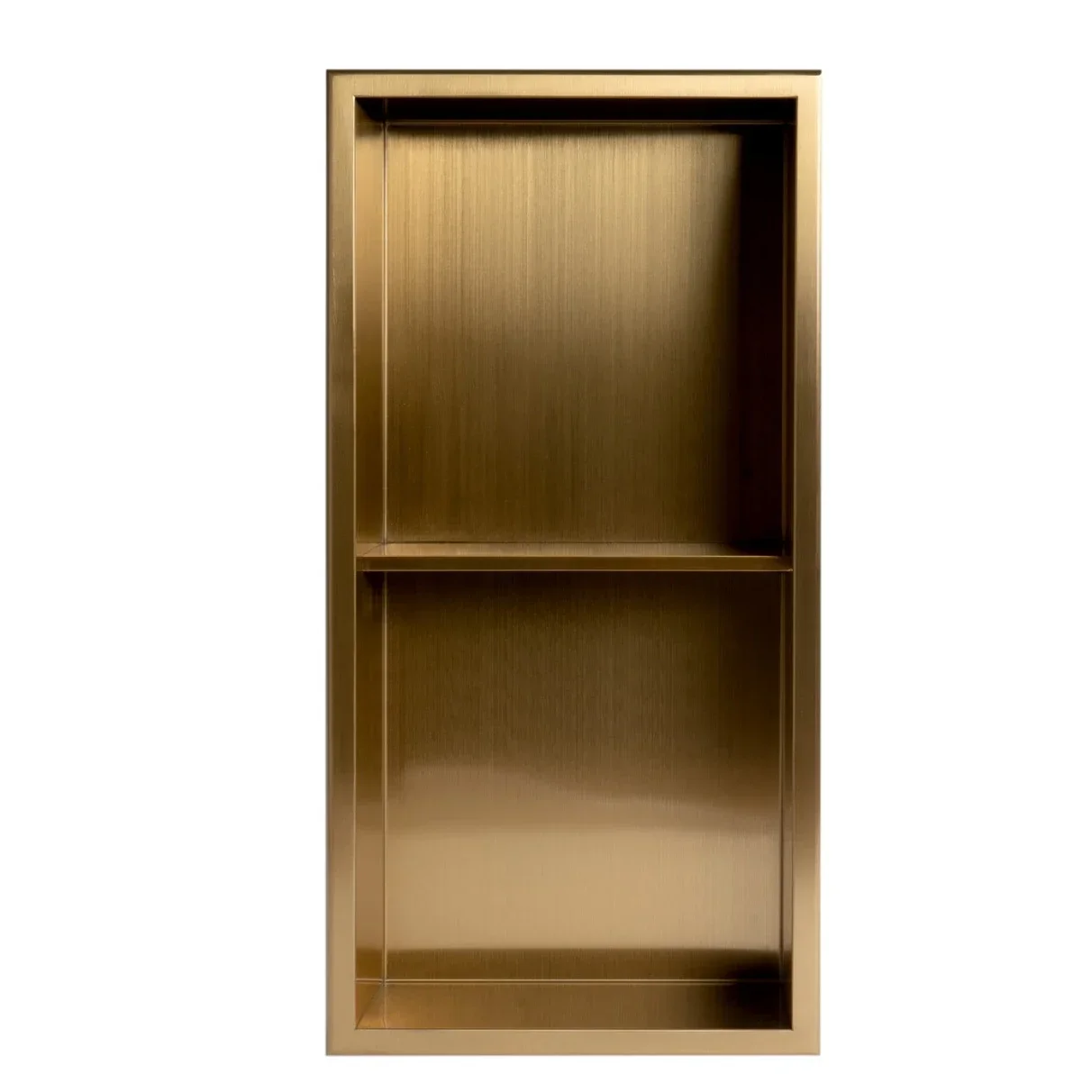 Hot Sales5304 Stainless Steel Bathroom Wall Shower Niche Gold Double Shelf With Led Light Bathroom Niche Toilet Paper
