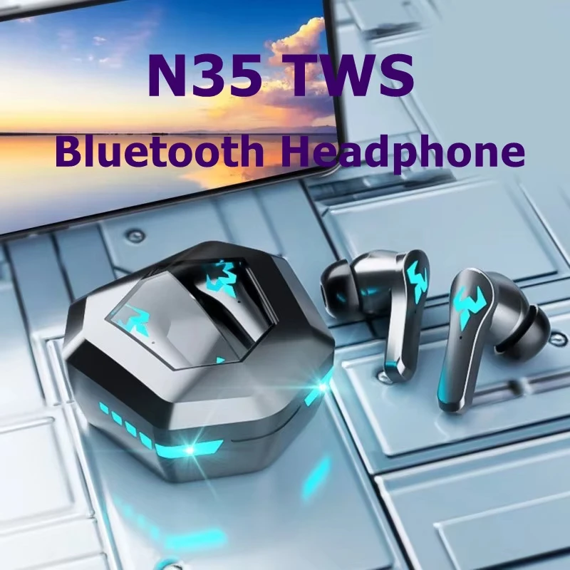 

N35 gaming earbuds Low Latency Gaming Earphone Mini In-ear Cool Lights Shocking live True Wireless Headphones