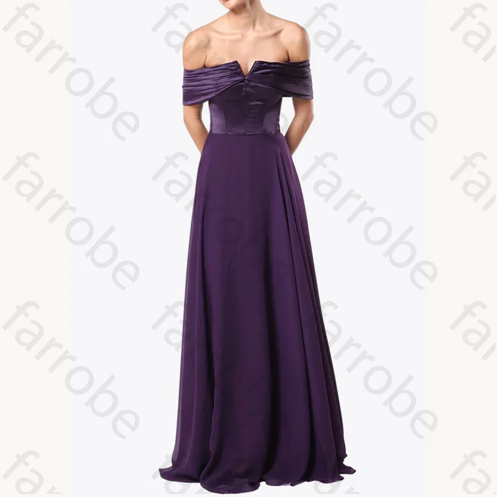 Customized Elegant Off-shoulder Chiffon Dress A-Line Evening Dresses Formal Exquisite High Quality Prom Party Gowns for Women