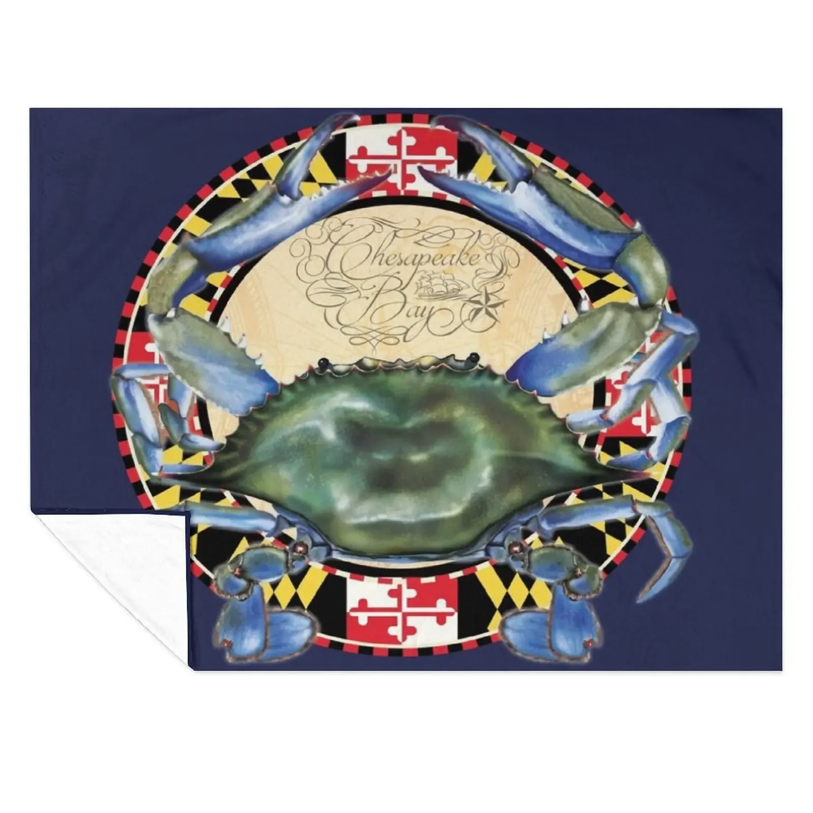 

Maryland Blue Crab Chesapeake Bay Throw Blanket Thin Decorative Sofa Baby Blankets