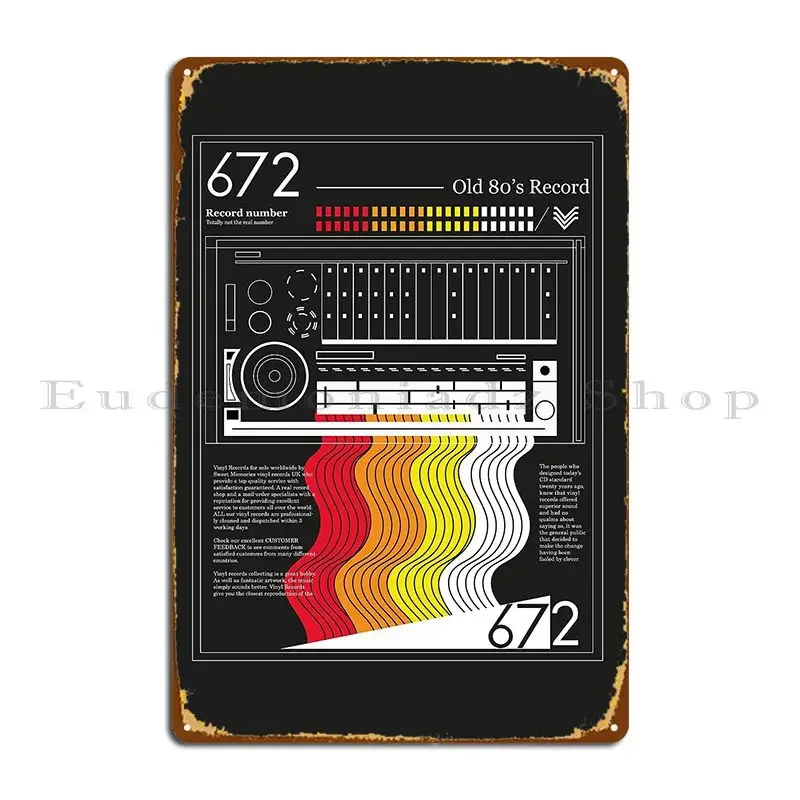 Alte 80er Jahre Schallplatten-Metallschilder, Vintage-Poster, Anpassbare Pub-Designs, Wohnzimmer-Blechschilder