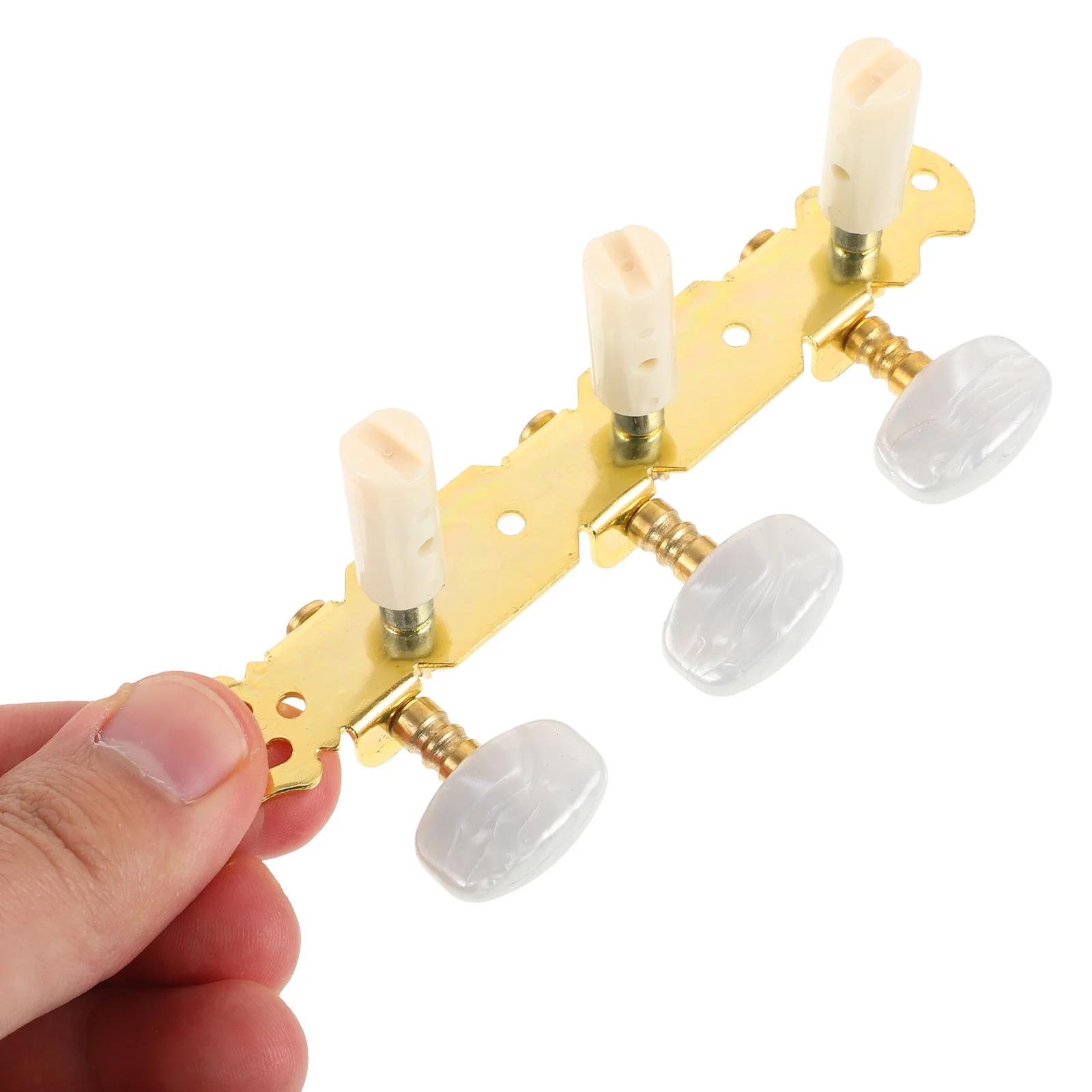 

Acoustic Guitar Tuning Pegs Golden Machine Heads Triple Tuners Durable Wood Acrylic Heads Improved Tonal Clarity Performance