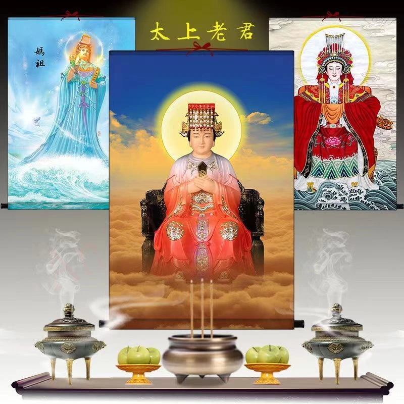 

New Mazu Empress portrait hanging painting, exquisite home traditional folk auspicious decoration, feng shui hanging painting