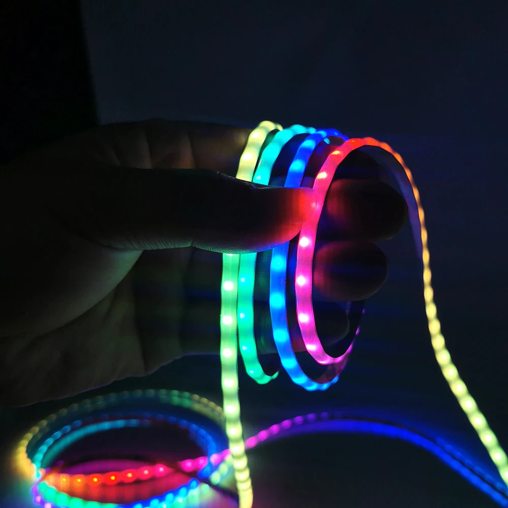 5mm COB LED Strip DC5V WS2812B Full Dream Color Individually Addressable High Density 100Pixels/M Soft Flexible Luces Tape Light