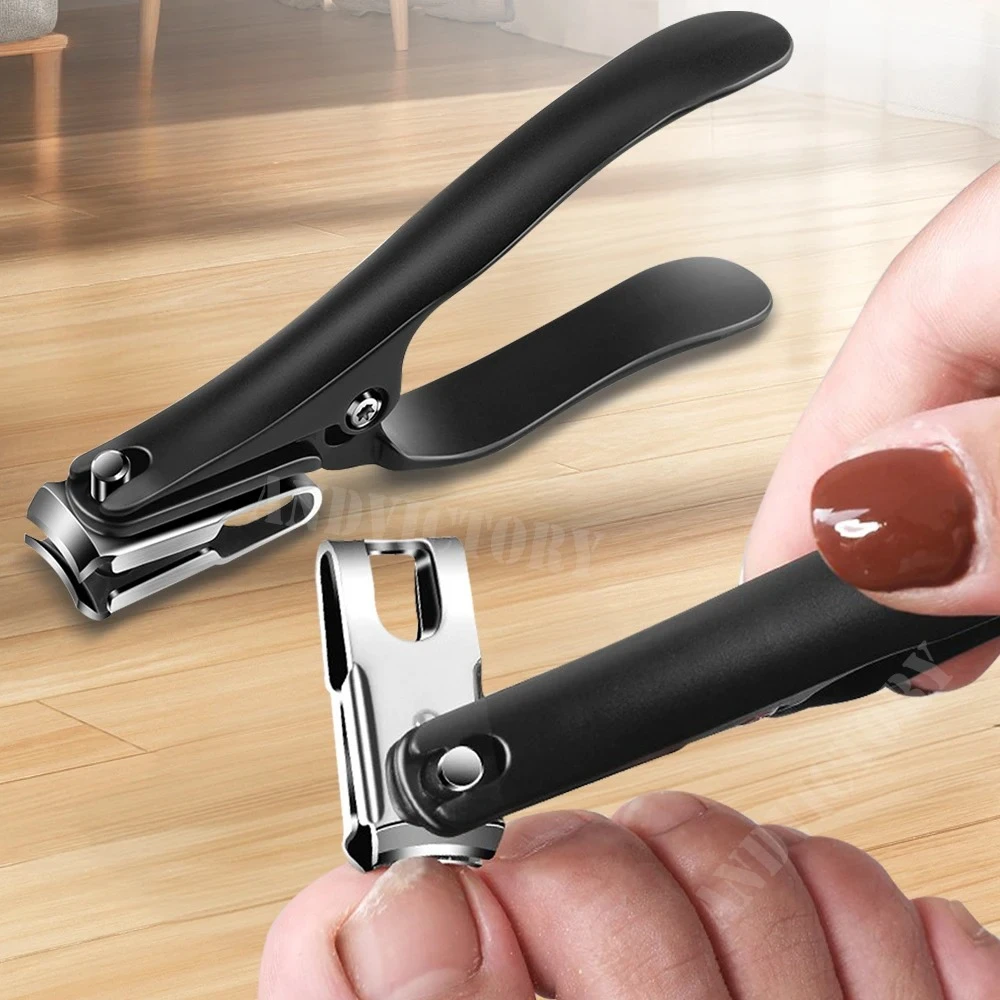 

360-градусная вращающаяся машинка для стрижки ногтей и ногтей на ногах с длинной ручкой Ультра острые сверхмощные машинки для стрижки ногтей с большим носком для толстых ногтей