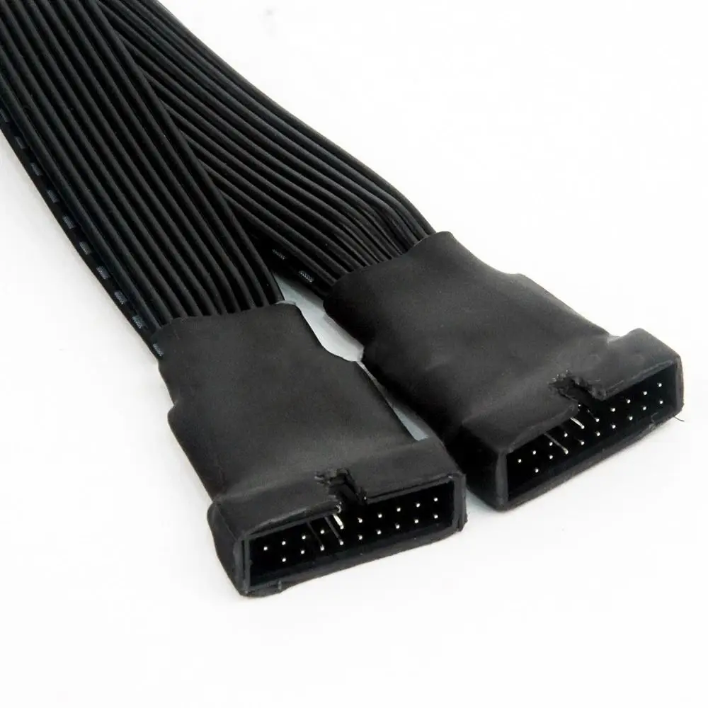 Two 19 Pin/20Pin 1 to 2 Adapter Cable for Motherboard Internal Extension Header Extension Cable Splitter Cable Mainboard Cable