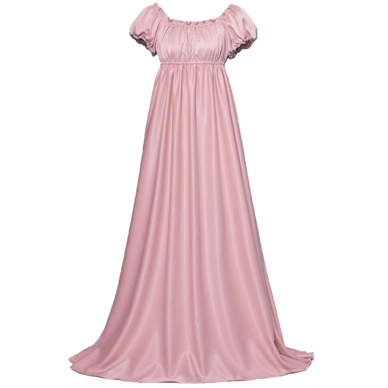 Regency โรแมนติกสไตล์เครื่องแต่งกายคอสเพลย์ซาติน Vintage Party ชุด Victorian ยุคกลางเอวสูง Jane Austen ชุด