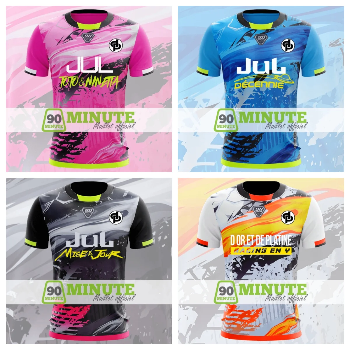 

90 Minutes Series 2025 MM9 JUL Football Shirt Men's Summer Outdoor Sports Jersey Fitness Training O-neck T-shirt T-shirt