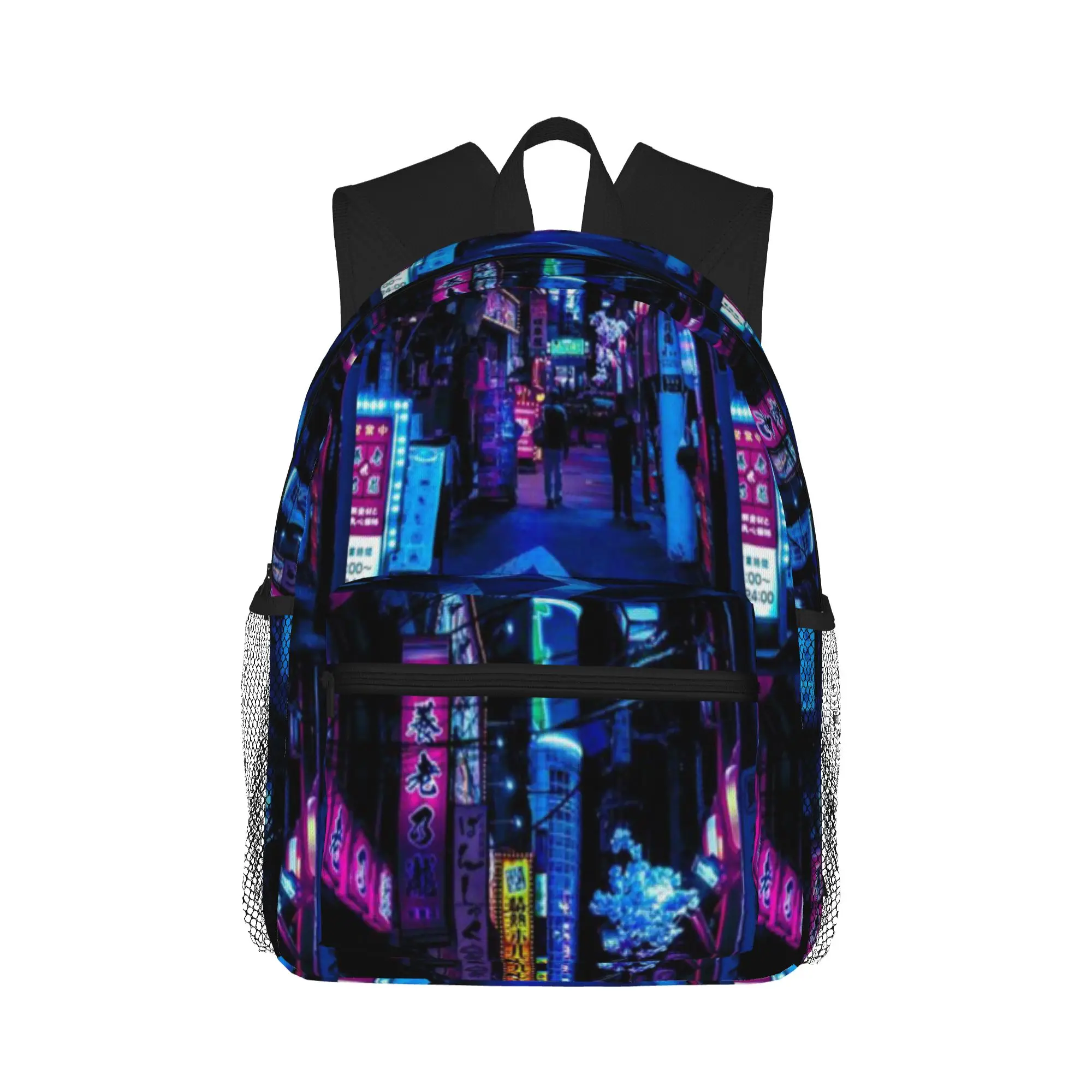 Blue Tokyo Alleys  Casual Backpack for Students and Adults Backpacks for women