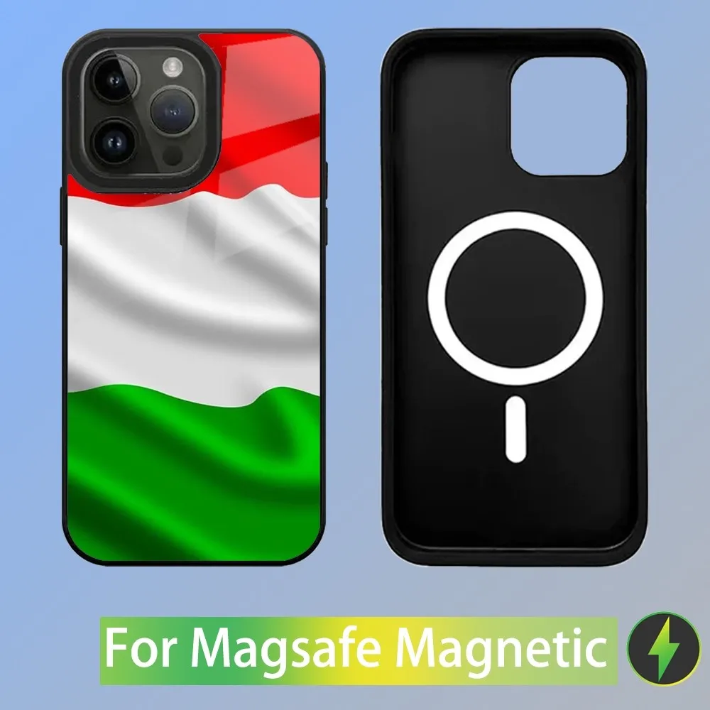 Italy Flag Map Phone Case For iPhone 15,14,13,12,11,Plus,Pro,Max Mini Magsafe Magnetic Wireless Charging