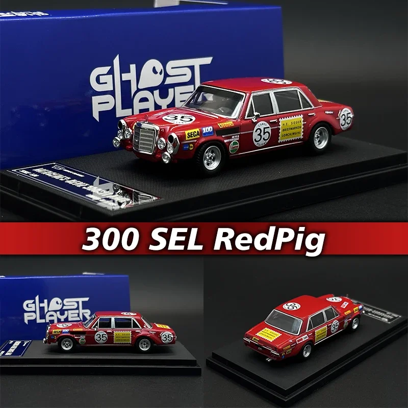 

GP 1:64 300 SEL Redpig 6.8 Diecast Diorama Car Model Collection Miniature Toys GhostPlayer