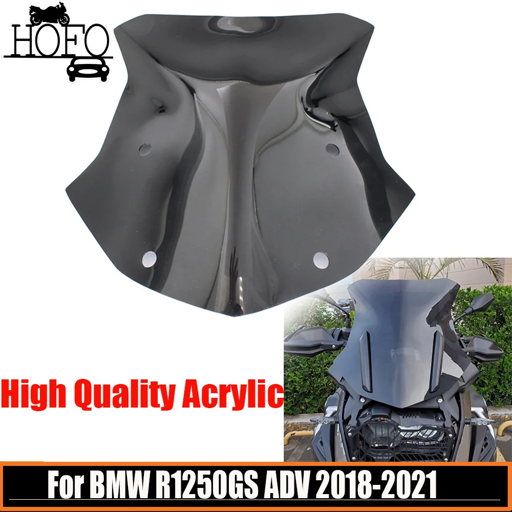 

Front Windscreen Windshield Shield Screen Motorcycle Deflector Black Acrylic For BMW R1250GS ADV 2018-2021 R1200GS LC Adventure