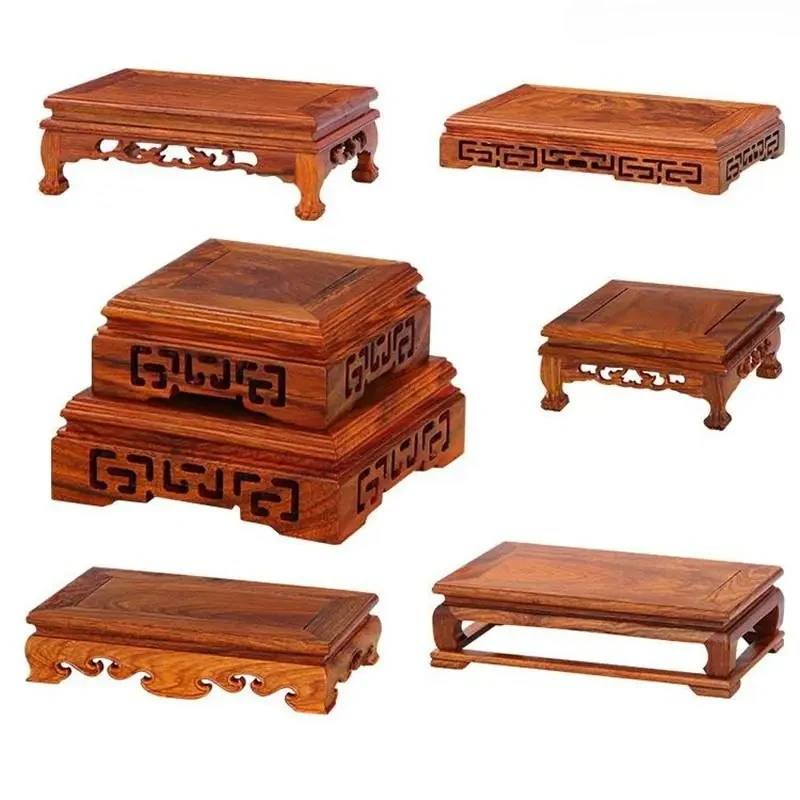 Standing Flower Wooden Base Bonsai Plant Shelf Flower Pot Sorting Table Log Lathe Flowerpot Plant Scaffold Tea Set Vase Pedestal