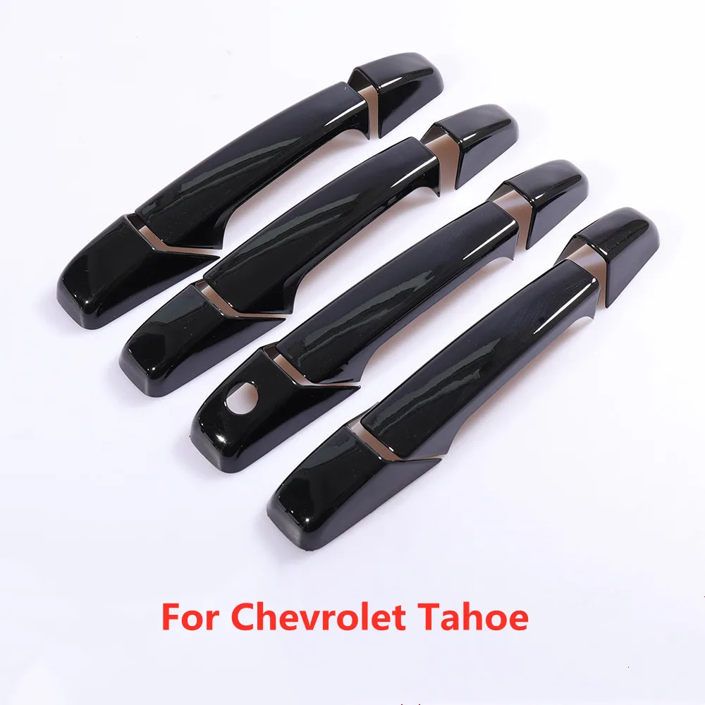 

Glossy Black Car Exterior Door Handle Sticker Cover Moulding Trim for Chevrolet Tahoe 220H Styling