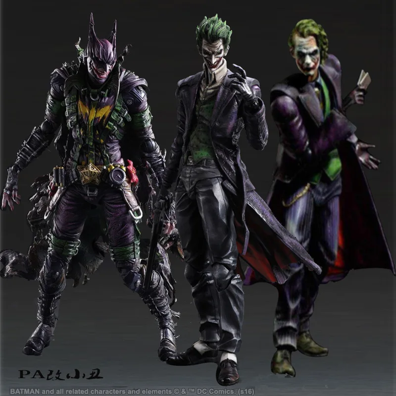 

In Stock Action Figure Playarts Adapted Dc Series 26cm Batman First Second And Third Generation Joker Collectible Figurine Gift