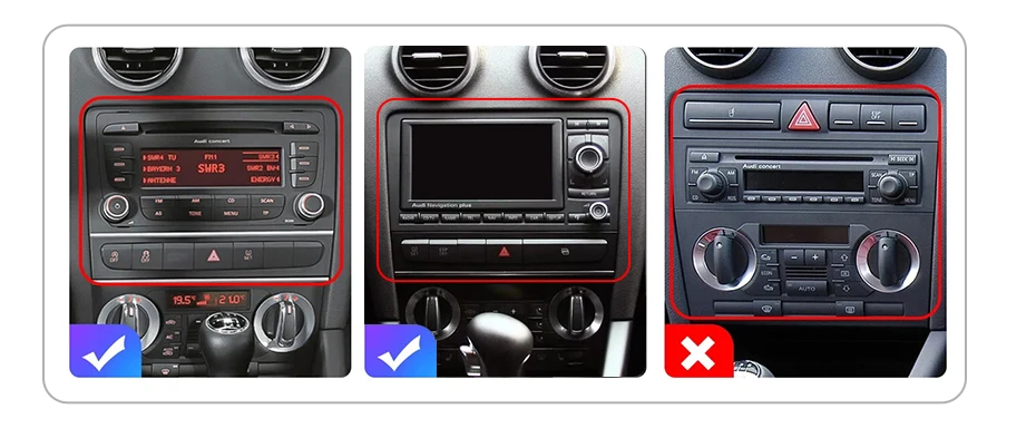 Junsun Autoradio für Audi A3 2 8P 2003 2004-2013, kabelloses CarPlay, Android Auto, intelligente Systeme, IPS/QLED-Touchscreen, 360°-Kamera, DSP, GPS-Navigation, WiFi, DAB+, RDS, FM/RAM, BT, SWC, Plug-and-Play, 2DIN, W – Detail 1