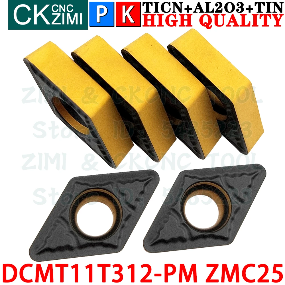 DCMT11T312-PM ZMC25 DCMT 3(2.5)3-PM Carbide Inserts External Internal Turning Inserts Tool DCMT 11T3 CNC Metal Lathe Cutter Tool