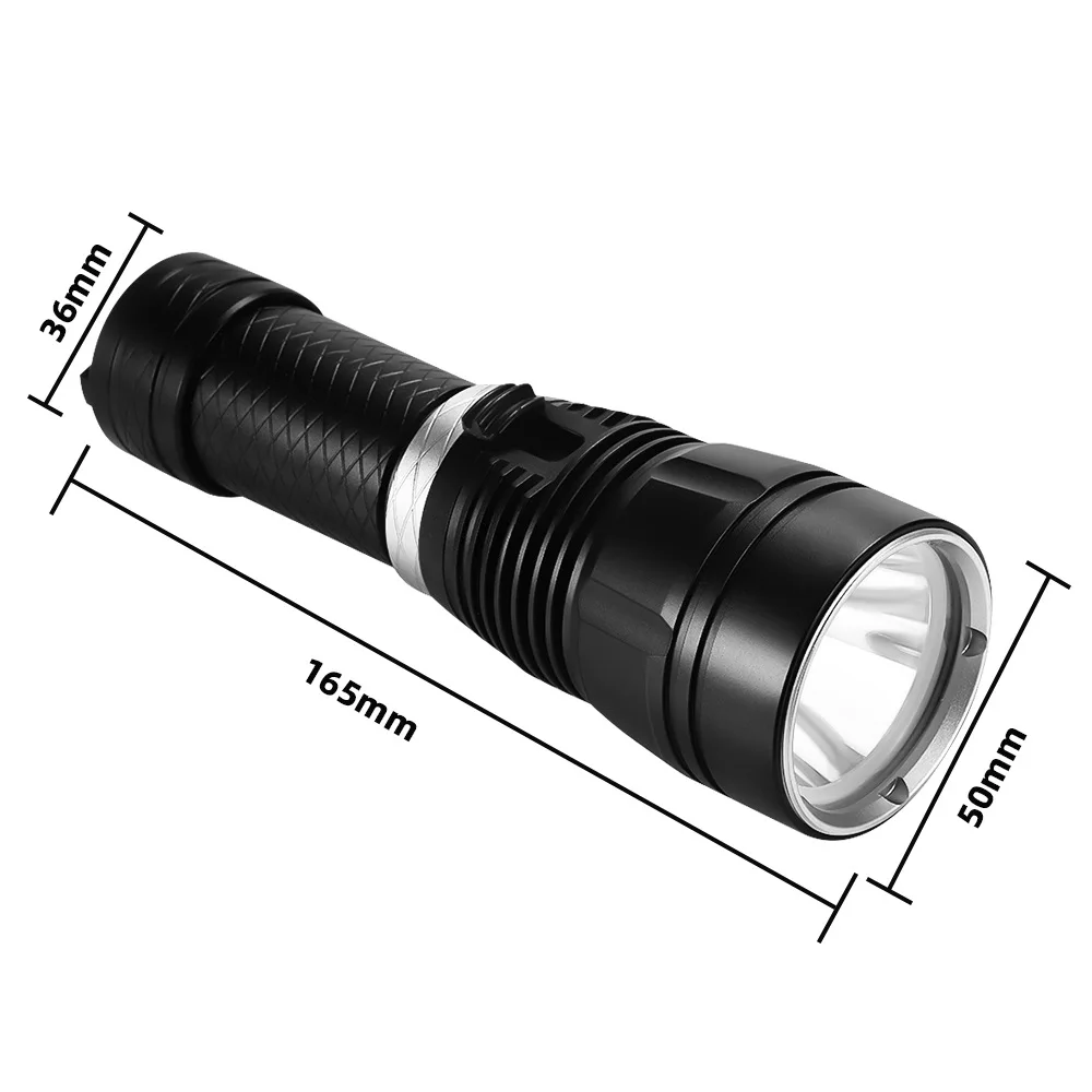 L2 Diving Flashlight T6 Strong Light Deep Sea Filling Light Magnetic Control Waterproof Remote Shooting Aluminum Alloy 26650