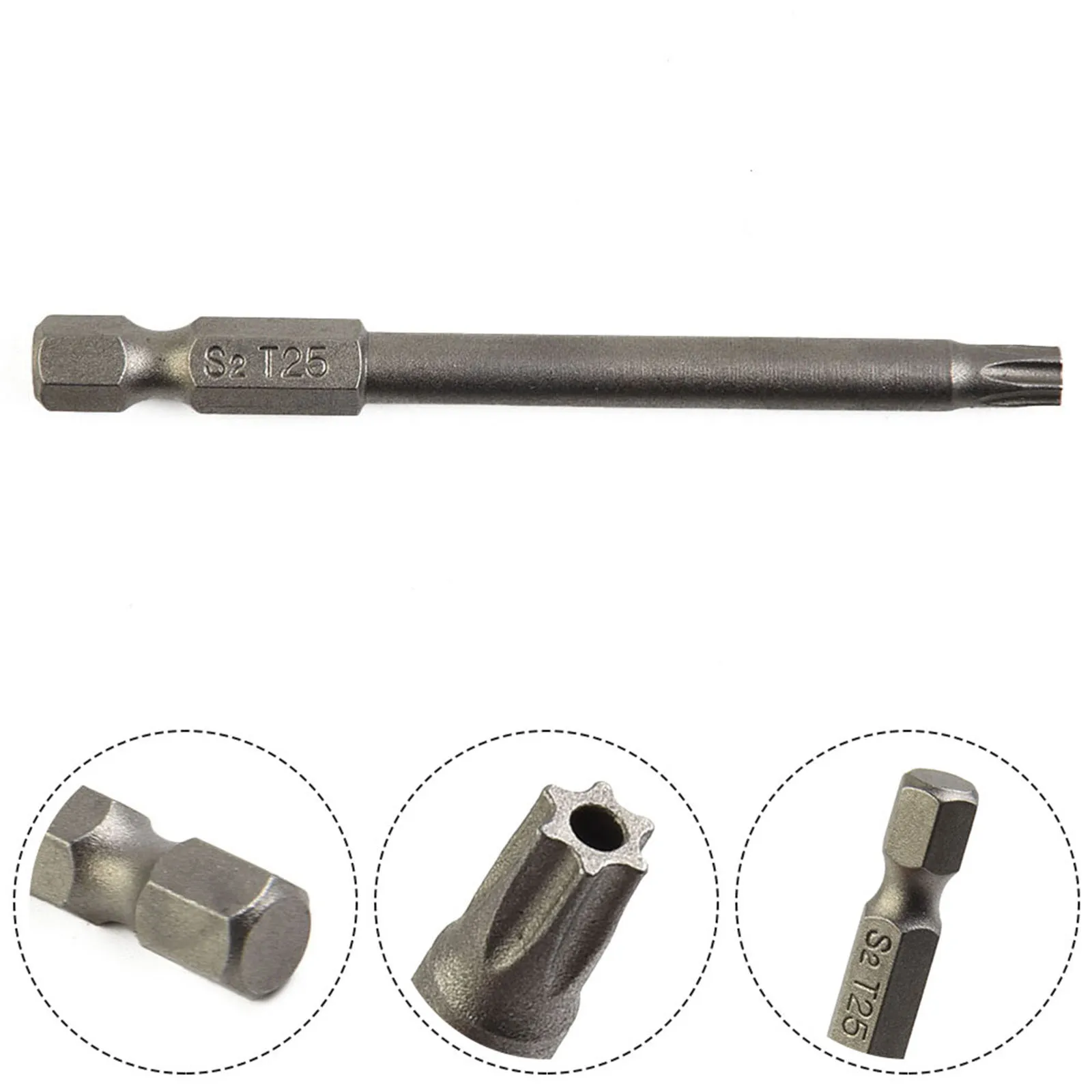 1pc  -T40 Magnetic Head Torx Screwdriver Bit 75mm Security Tamper Proof Star Electric Tool Accessories