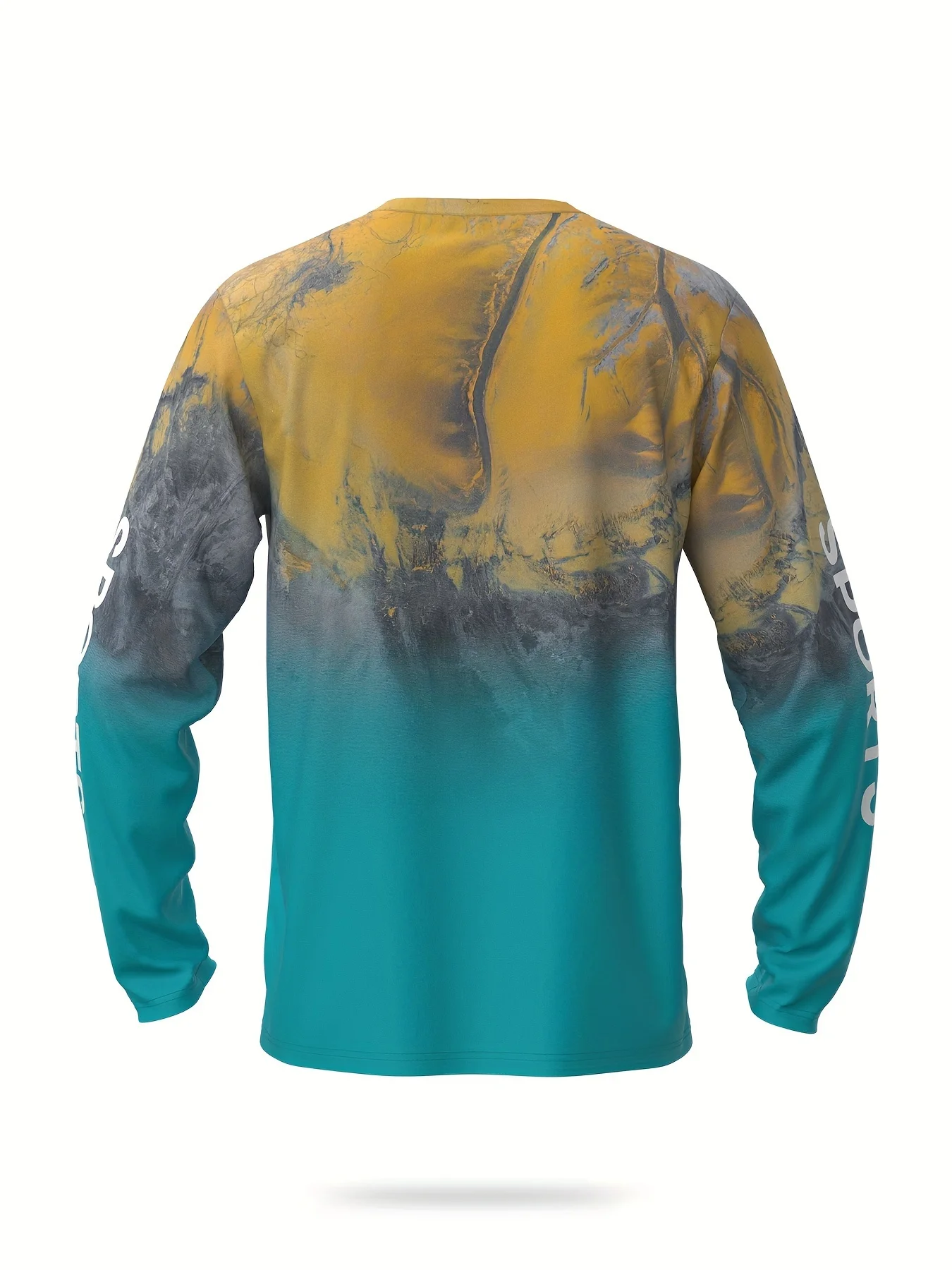 メンズ長袖通気性サイクリングジャージ、ロードバイク、マウンテンバイク、ランニング、ハイキング用、速乾性スウェットシャツ、ラウンドネック